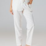 Ivory white long pants