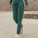 Teal essential track pants