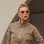 Mocha zipper sweatshirt