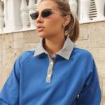 Royal polo stripe sweatshirt