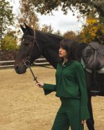 Dark Green Polo Blouse - Image 4