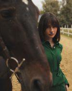 Dark Green Polo Blouse - Image 2