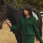 Dark Green Polo Blouse