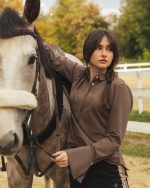 Mocha Polo Blouse