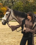 Mocha Polo Blouse - Image 4