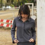 Graphite Polo Blouse