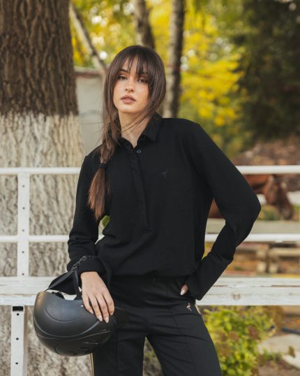Black Polo Blouse