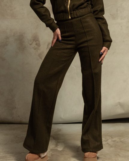 Olive wool pants