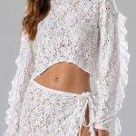 White sand lace top