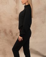 Noir slim track pants