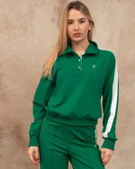 Emerald green white sweatshirt