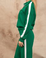 Emerald green white pants