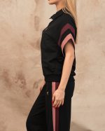 Noir stripe pants