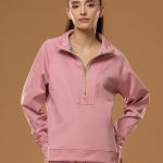 PINK GRACE HALF ZIPPER SWEATSHIRT