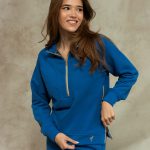 ROYAL BLUE HALF ZIPPER SWEATSHIRT