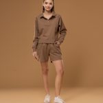MOCHA MOUSSE POLO SHORT SET