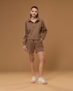 MOCHA MOUSSE POLO SHORT SET