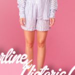 WHITE - BLUE DOLL shorts