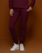 Burgundy Slim Track Pants