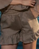 Brown Linen Shorts