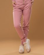PINK SLIM TRACK PANTS