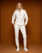 Ecru Half Zipper Set