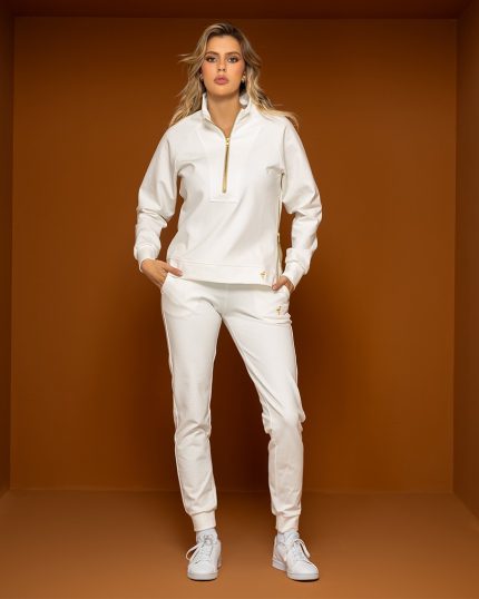 Ecru Half Zipper Set