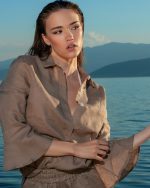 Brown Linen Blouse