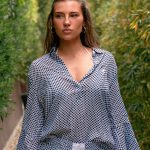Midnight dots blouse