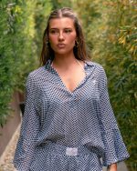 Midnight dots blouse