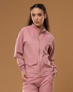 PINK SWEATSHIRT WITH POCKETS