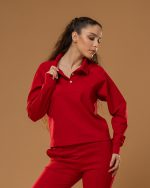 CHERRY POLO SWEATSHIRT