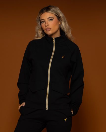 Jet Black Sweatshirt With Pockets