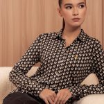 Olive Print Blouse