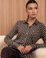 Olive Print Blouse