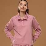 PINK GRACE POLO SWEATSHIRT